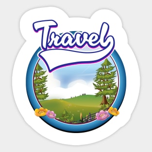 Travel retro logo Sticker